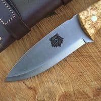 TBS Grizzly Bushcraft Survival Knife - DC4 & Firesteel Edition - Curly Birch